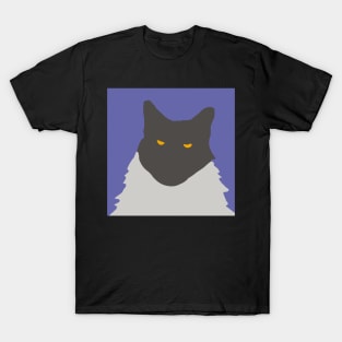 Abstract Cat on Very Peri Periwinkle Blue Pantone Color of the Year 2022 T-Shirt